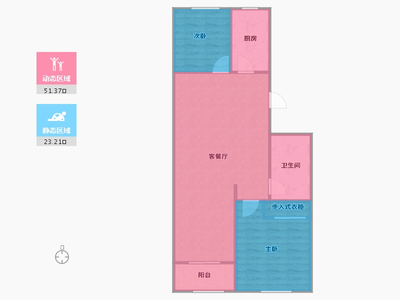 山东省-烟台市-鑫发小区东区-70.15-户型库-动静分区