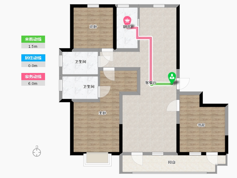 山东省-青岛市-万恒四季花城-112.01-户型库-动静线