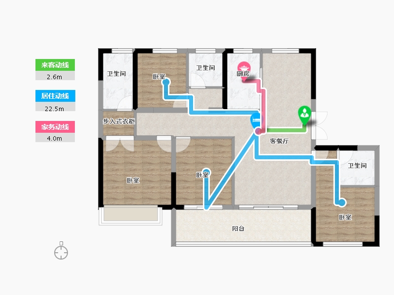 山东省-菏泽市-信友天润府-115.23-户型库-动静线