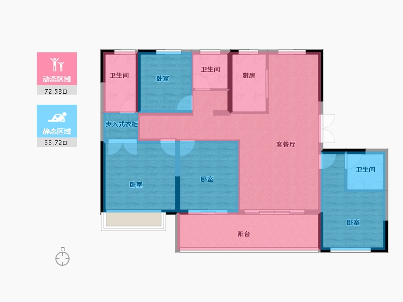 山东省-菏泽市-信友天润府-115.23-户型库-动静分区