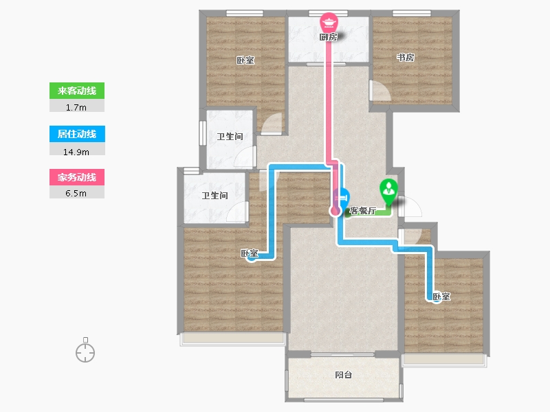 河南省-安阳市-新城国际三期-109.98-户型库-动静线