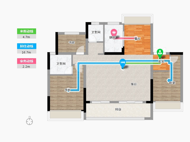 安徽省-宿州市-北京城房·北大学府-98.00-户型库-动静线