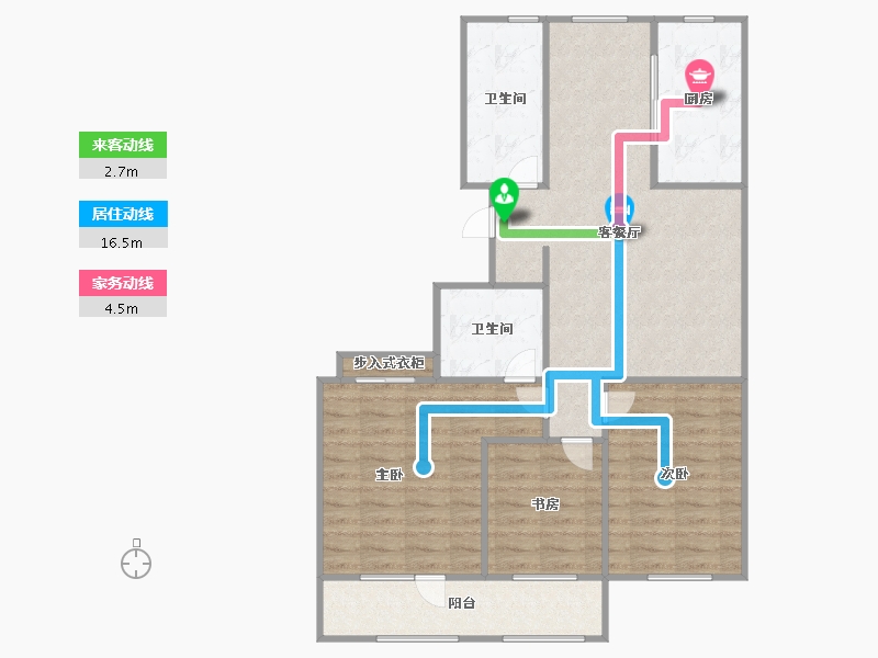 山东省-烟台市-鑫发小区东区-89.98-户型库-动静线