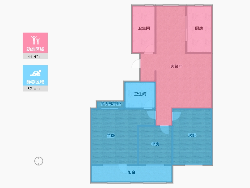 山东省-烟台市-鑫发小区东区-89.98-户型库-动静分区