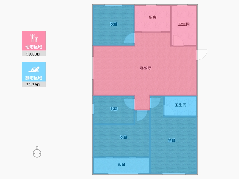 山东省-烟台市-鑫发小区东区-124.38-户型库-动静分区