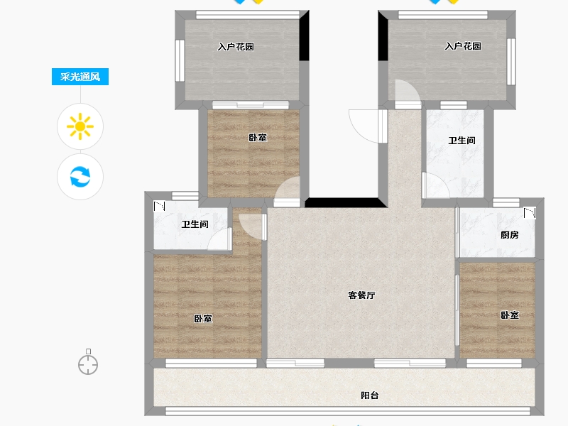 福建省-漳州市-保利李白的院子-81.23-户型库-采光通风