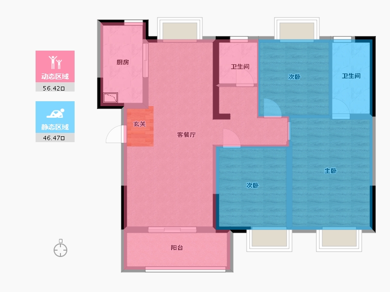 江西省-吉安市-吉安蓝光雍锦半岛-92.00-户型库-动静分区