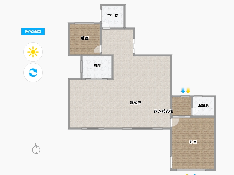 浙江省-嘉兴市-绿城乌镇蘭园-240.00-户型库-采光通风