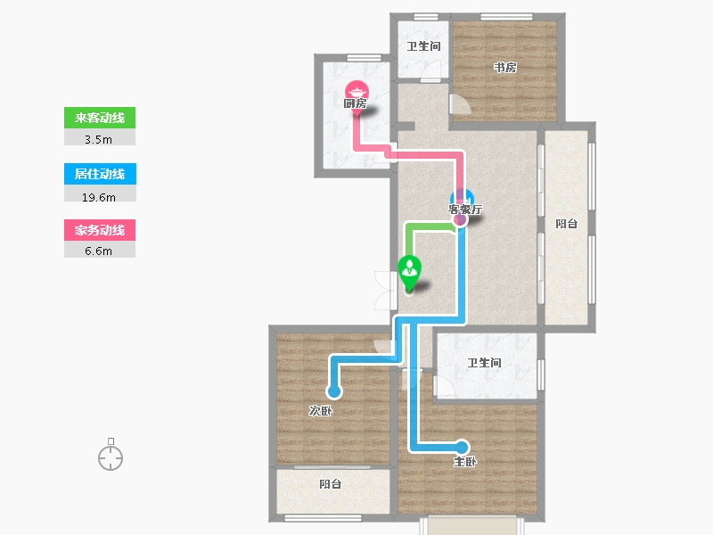 山东省-济南市-绿地海珀天沅-108.99-户型库-动静线