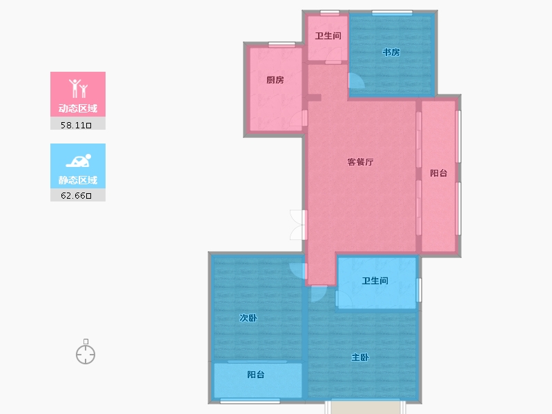 山东省-济南市-绿地海珀天沅-108.99-户型库-动静分区