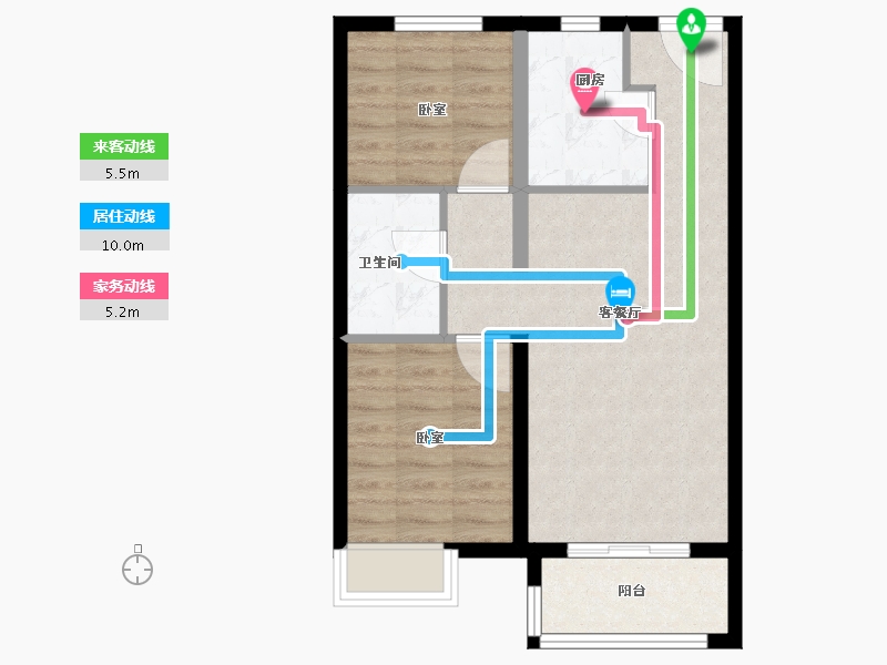 河南省-郑州市-郑北孔雀城-59.06-户型库-动静线