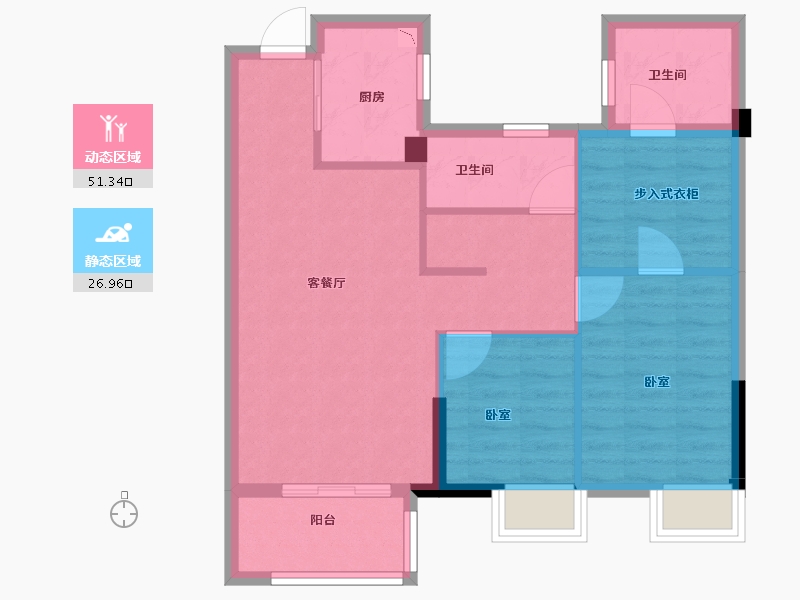 福建省-宁德市-金御尚品-70.00-户型库-动静分区