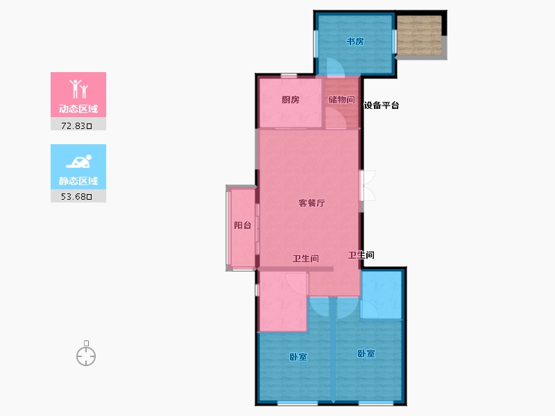 河南省-郑州市-融创金林金水府-120.00-户型库-动静分区