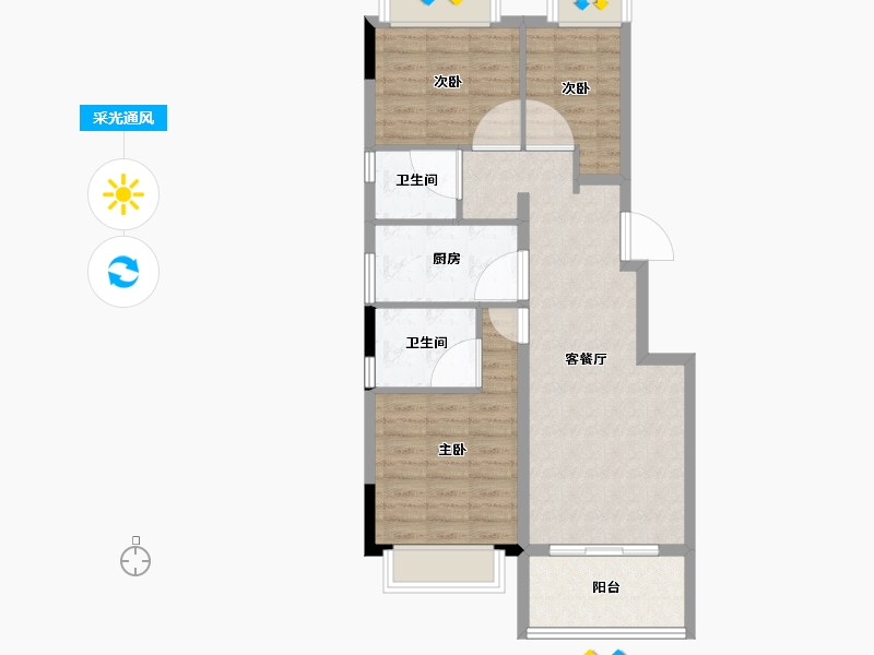 福建省-南平市-三迪溪山九境-74.92-户型库-采光通风