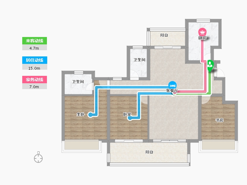 河南省-洛阳市-绿都洛阳府-102.00-户型库-动静线