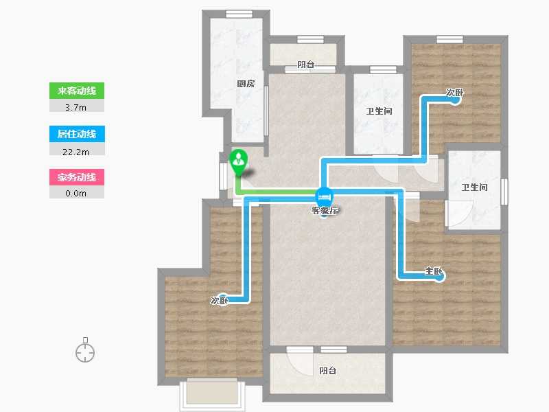 山东省-青岛市-灵山湾壹号-96.00-户型库-动静线