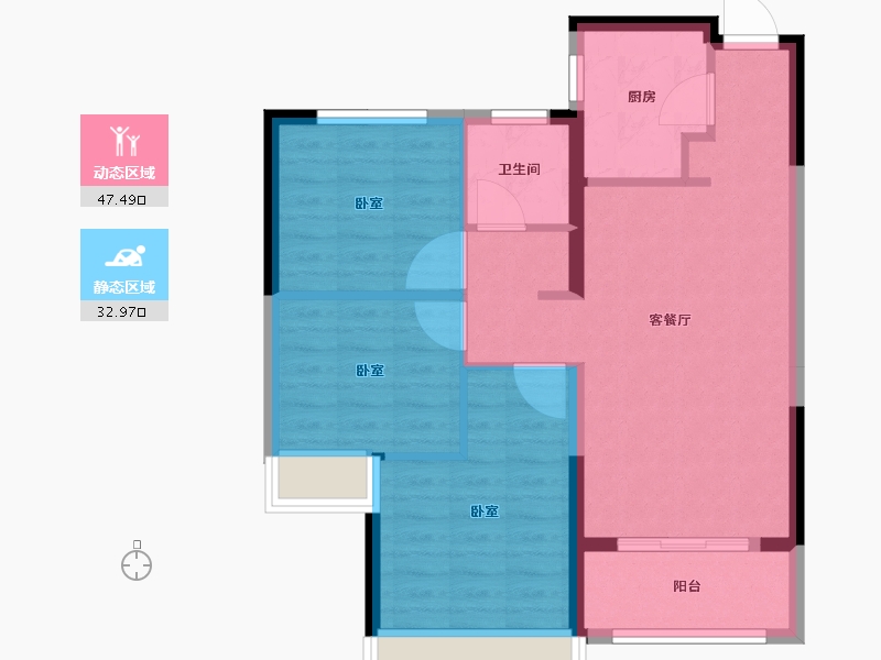 河南省-郑州市-银基国际旅游度假区-71.99-户型库-动静分区