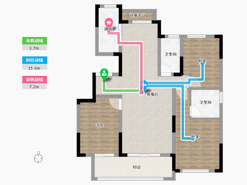 安徽省-合肥市-蓝城凤起巢鸣-101.48-户型库-动静线