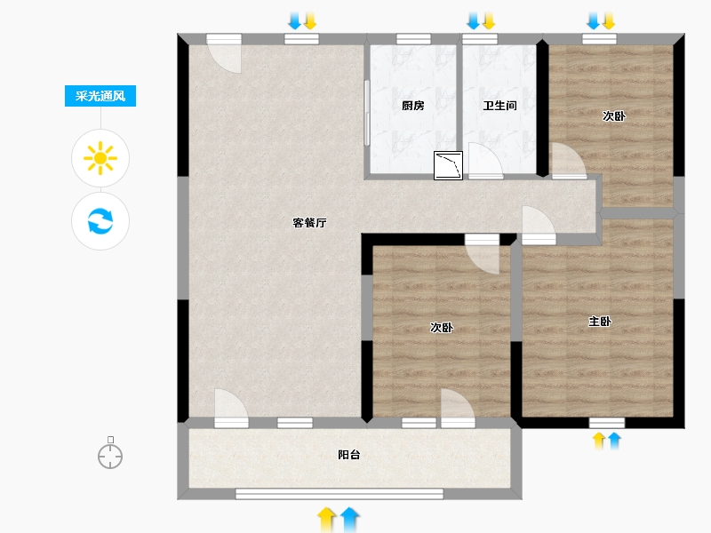 山东省-青岛市-麗山国际-92.00-户型库-采光通风