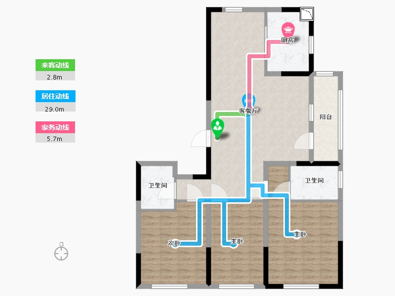 山东省-青岛市-麗山国际-112.01-户型库-动静线