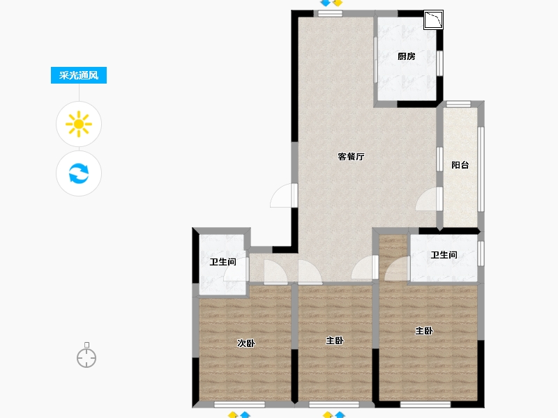 山东省-青岛市-麗山国际-112.01-户型库-采光通风