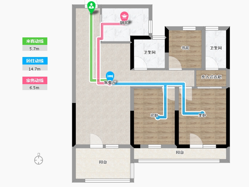 山东省-青岛市-信联天地-93.01-户型库-动静线