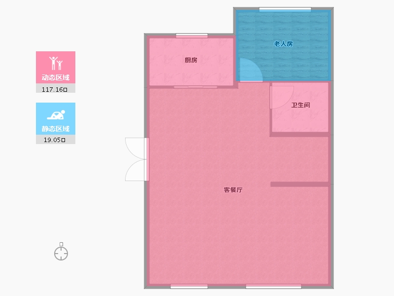 河南省-郑州市-郑北孔雀城-128.00-户型库-动静分区