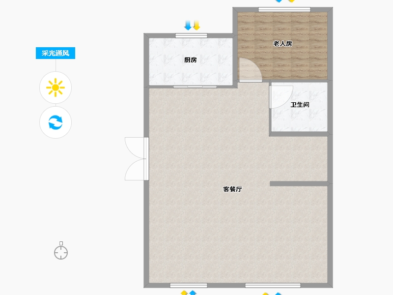 河南省-郑州市-郑北孔雀城-128.00-户型库-采光通风