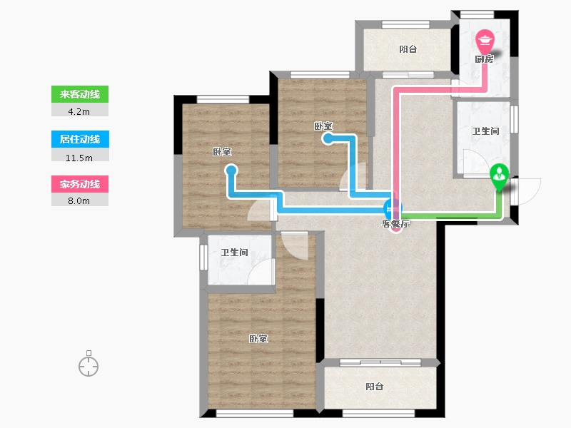 福建省-宁德市-天润·紫金郡-87.00-户型库-动静线