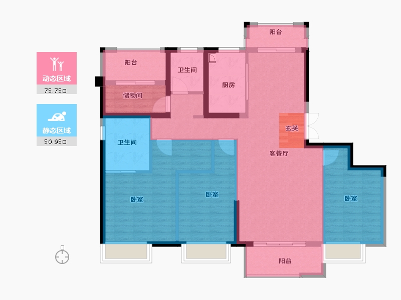 福建省-漳州市-禹洲雍禧澜湾-114.50-户型库-动静分区