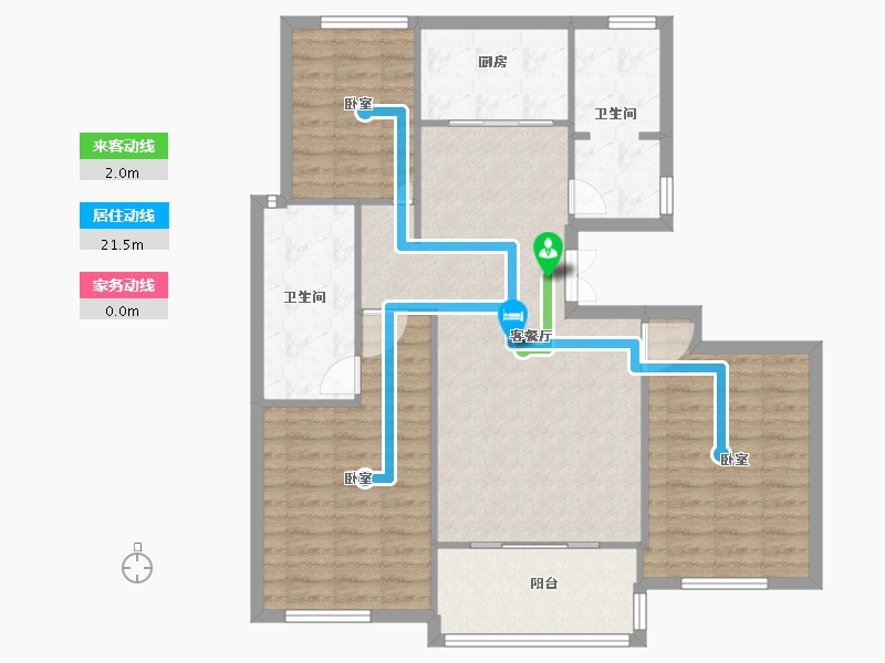 河南省-安阳市-祥和苑-103.00-户型库-动静线