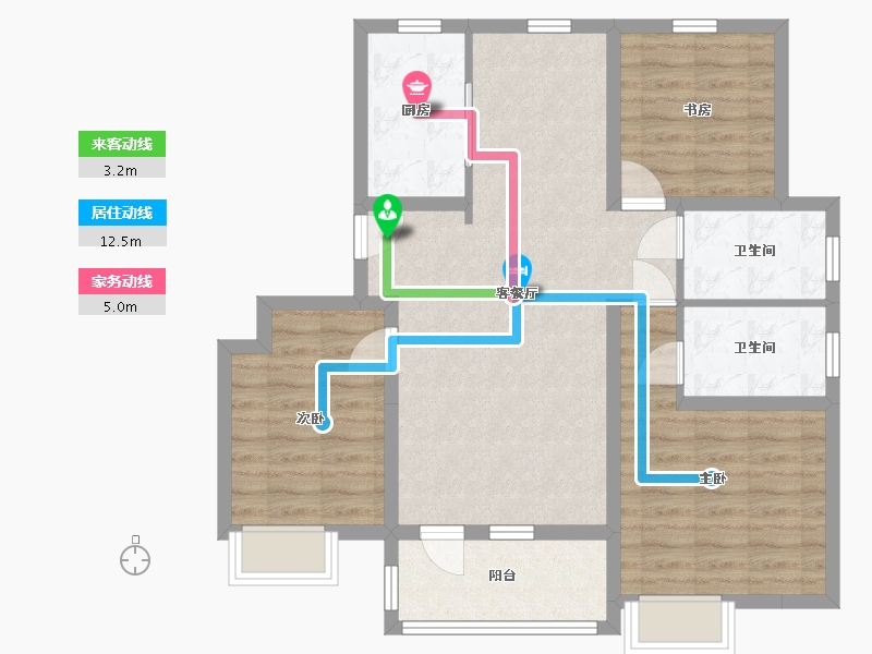 山东省-青岛市-保利开投徕卡公园-85.05-户型库-动静线