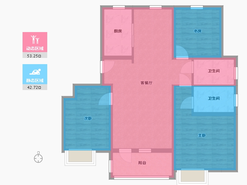 山东省-青岛市-保利开投徕卡公园-85.05-户型库-动静分区