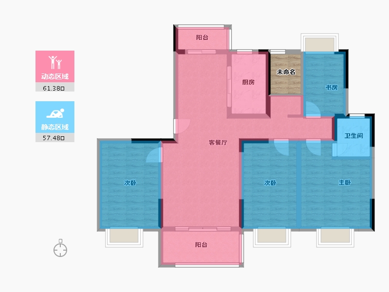 江西省-南昌市-湖畔学苑-109.10-户型库-动静分区