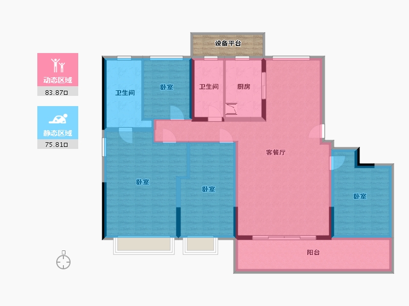 浙江省-宁波市-中交阳光城·春风景里-148.90-户型库-动静分区