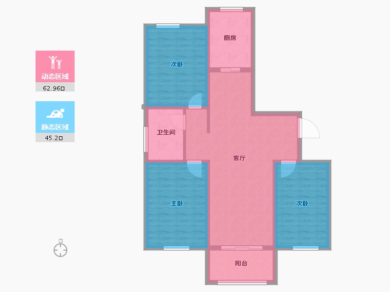 山东省-淄博市-金石绿城售罄-96.99-户型库-动静分区