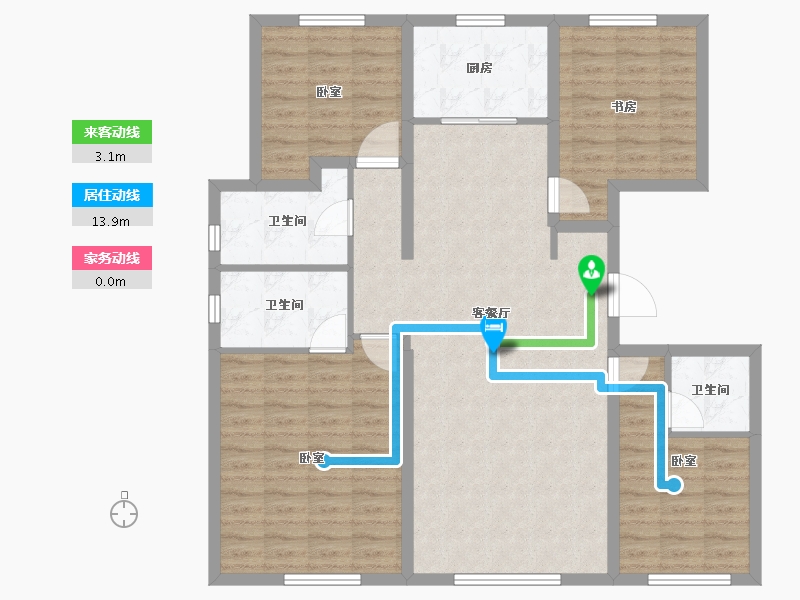 新疆维吾尔自治区-乌鲁木齐市-绿地城二期-112.78-户型库-动静线