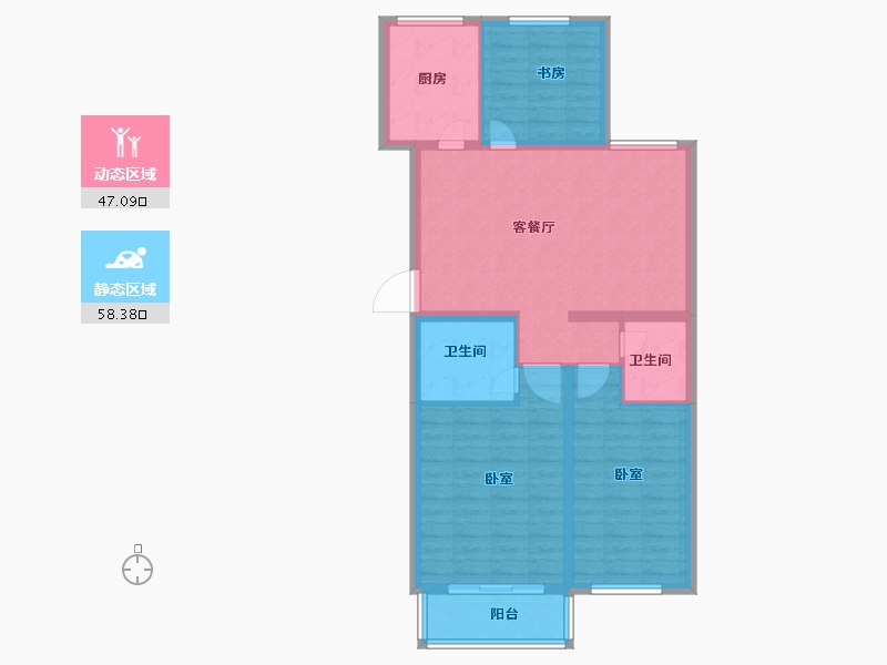 山东省-菏泽市-圣泽中华世纪城-95.00-户型库-动静分区