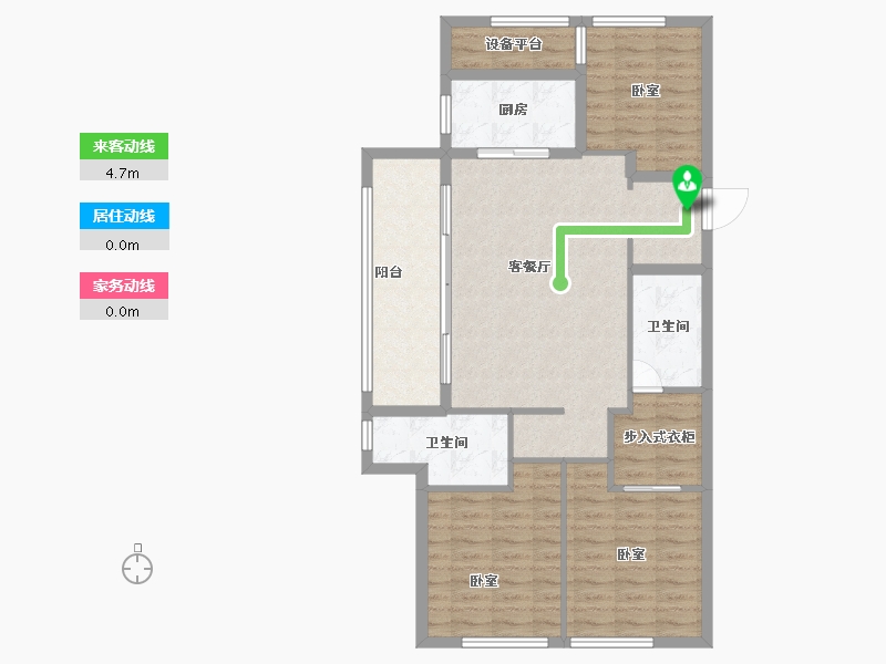 浙江省-舟山市-绿城蔚蓝公寓-96.00-户型库-动静线