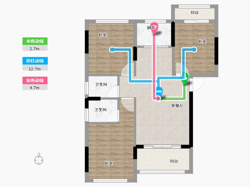 福建省-漳州市-多吉月港官邸-81.00-户型库-动静线