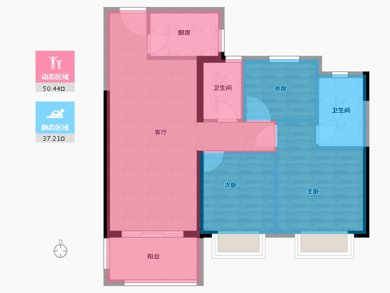 福建省-福州市-天福·渔夫岛-79.01-户型库-动静分区