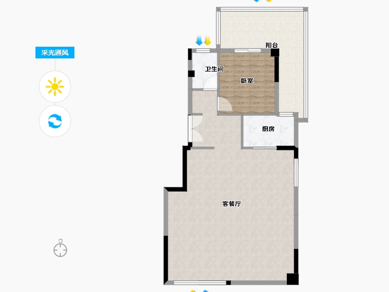 福建省-泉州市-聚龙世茂国风-110.00-户型库-采光通风