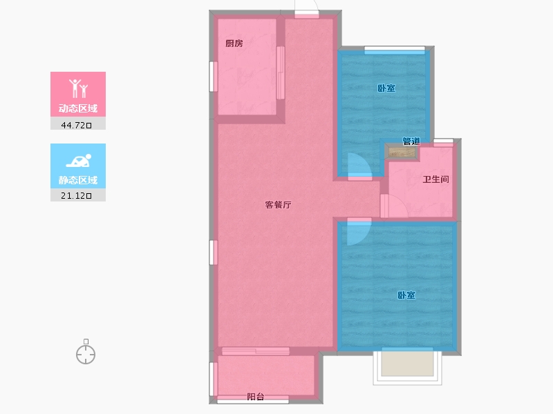 浙江省-舟山市-都会之光-57.99-户型库-动静分区