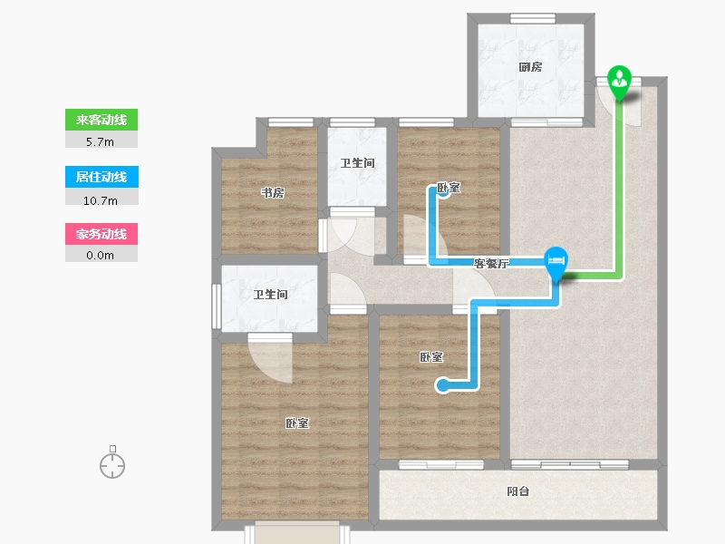 浙江省-温州市-保利天悦-102.00-户型库-动静线