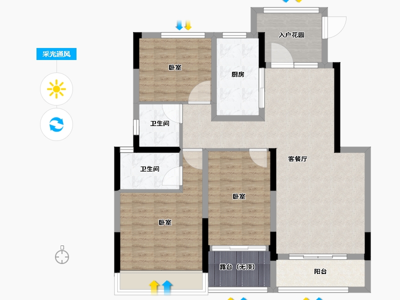 河南省-郑州市-银基国际旅游度假区-98.01-户型库-采光通风