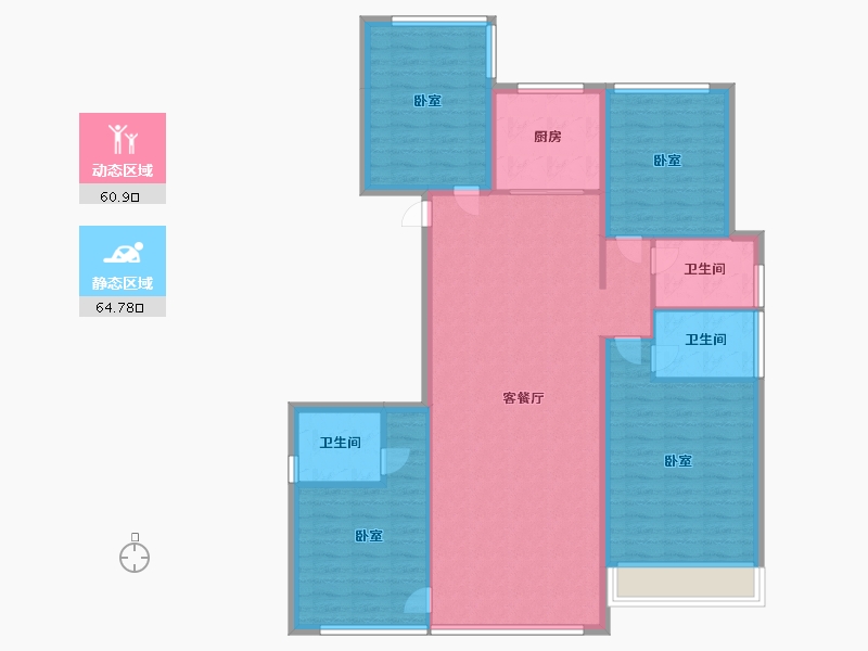 浙江省-温州市-中梁柏悦湾-113.99-户型库-动静分区