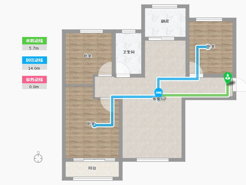 山东省-滨州市-海通御墅蓝庭-96.01-户型库-动静线