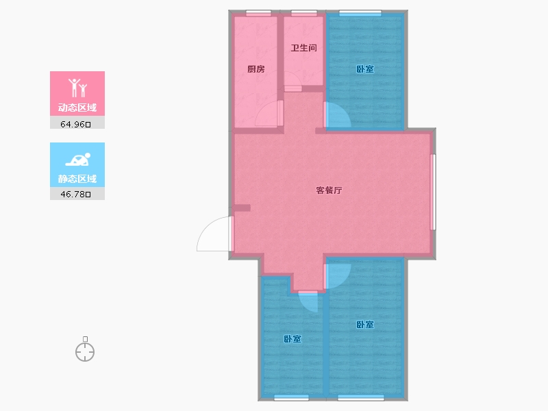 山东省-滨州市-海通御墅蓝庭-100.54-户型库-动静分区