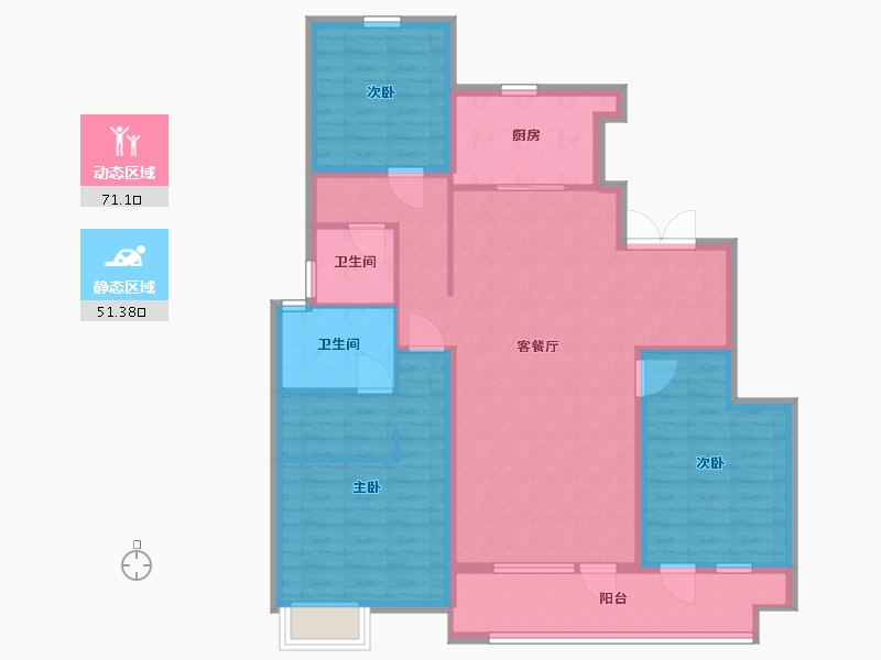 山东省-青岛市-中建锦绣城-110.00-户型库-动静分区