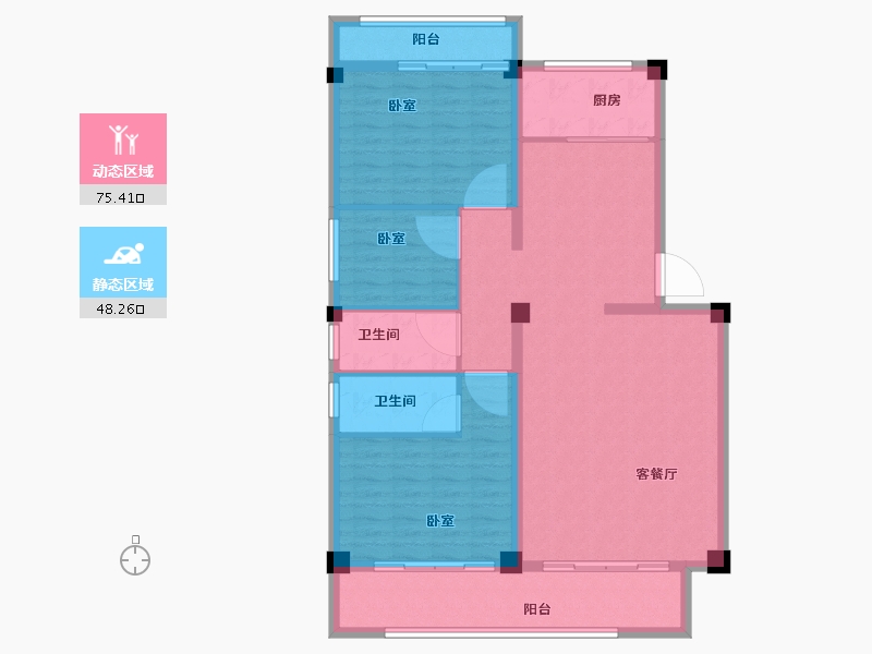 福建省-漳州市-宏都·尚城-112.00-户型库-动静分区